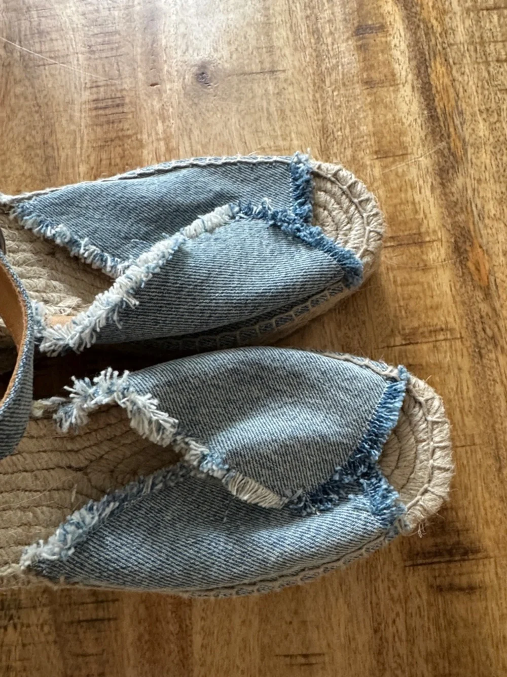 Rag and Bone Santiago Distressed Denim Espadrille Wedge Sandals espadrilles NEW